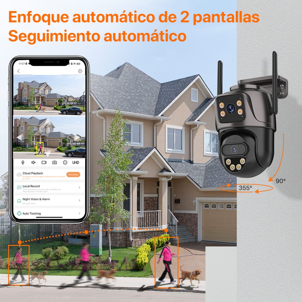 CAMARA DE SEGURIDAD DOBLE LENTE A PRUEBA DE AGUA Y POLVO