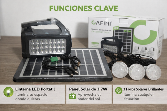 KIT SOLAR DE 3 FOCOS