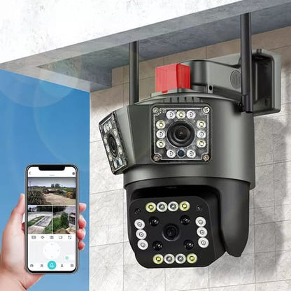 CAMARA  SE SEGURIDAD   TRIPLE LENTE A  PRUEBA  DE AGUA Y POLVO